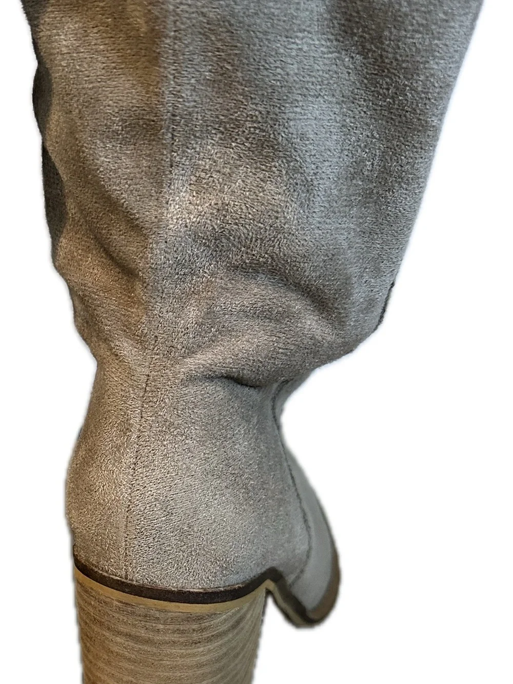 Mi.iM Women's Tall Suede Block Heel Boots - Taupe